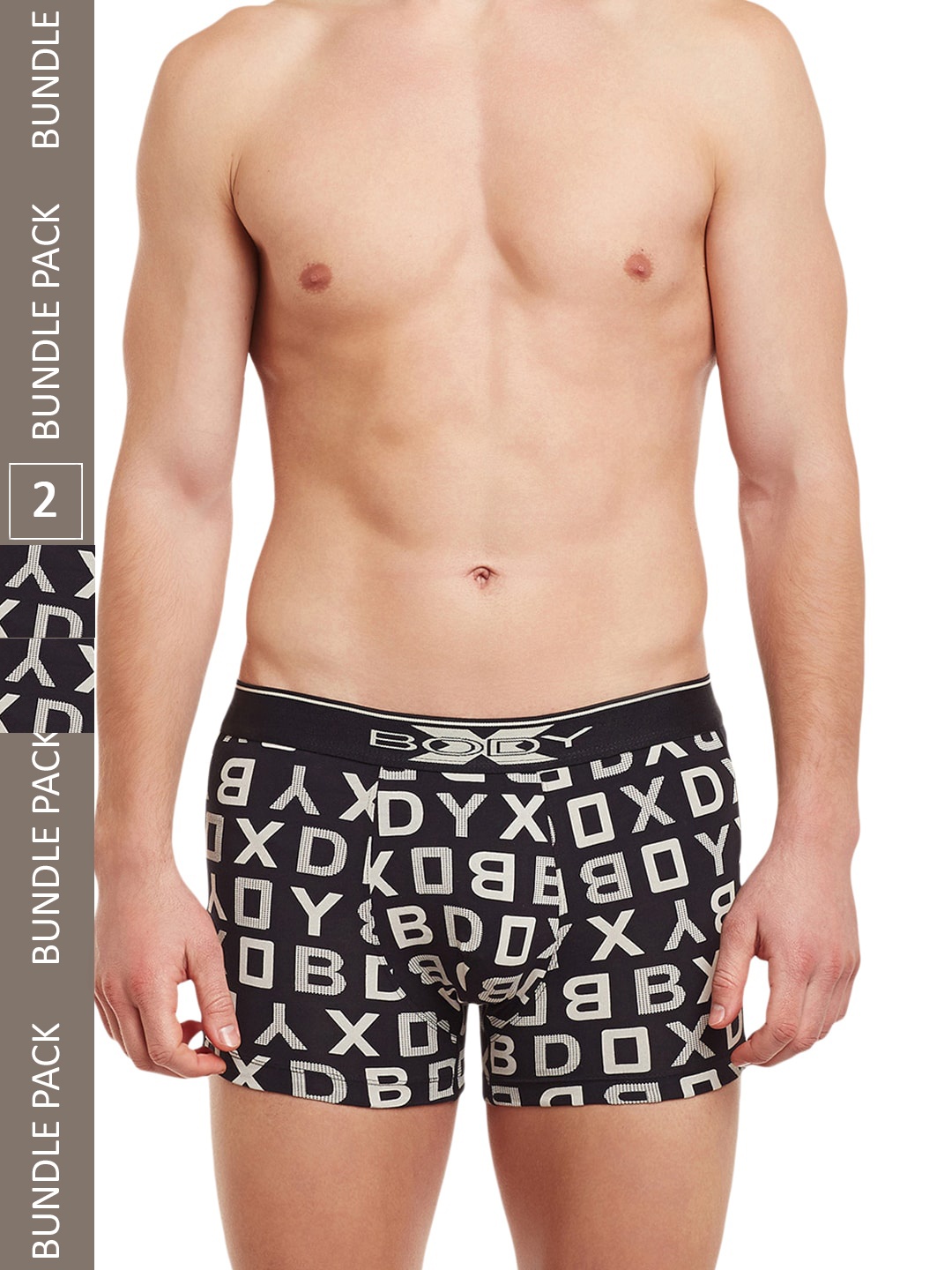 

BODYX Pack Of 2 Printed Pure Cotton Trunks BX04T-Black-PRT-2PCS-S