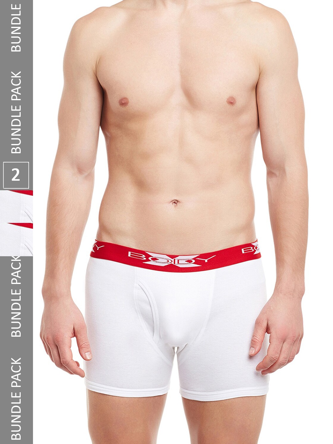 

BODYX Men Pack Of 2 Cotton Trunks BX18T-W-2-L, White