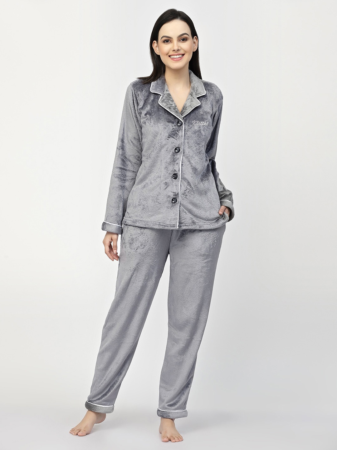 

KLOTTHE Woolen Shirt With Trousers, Grey