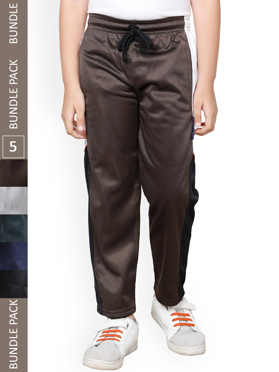 

IndiWeaves Boys Pack Of 5 Track Pants, Brown