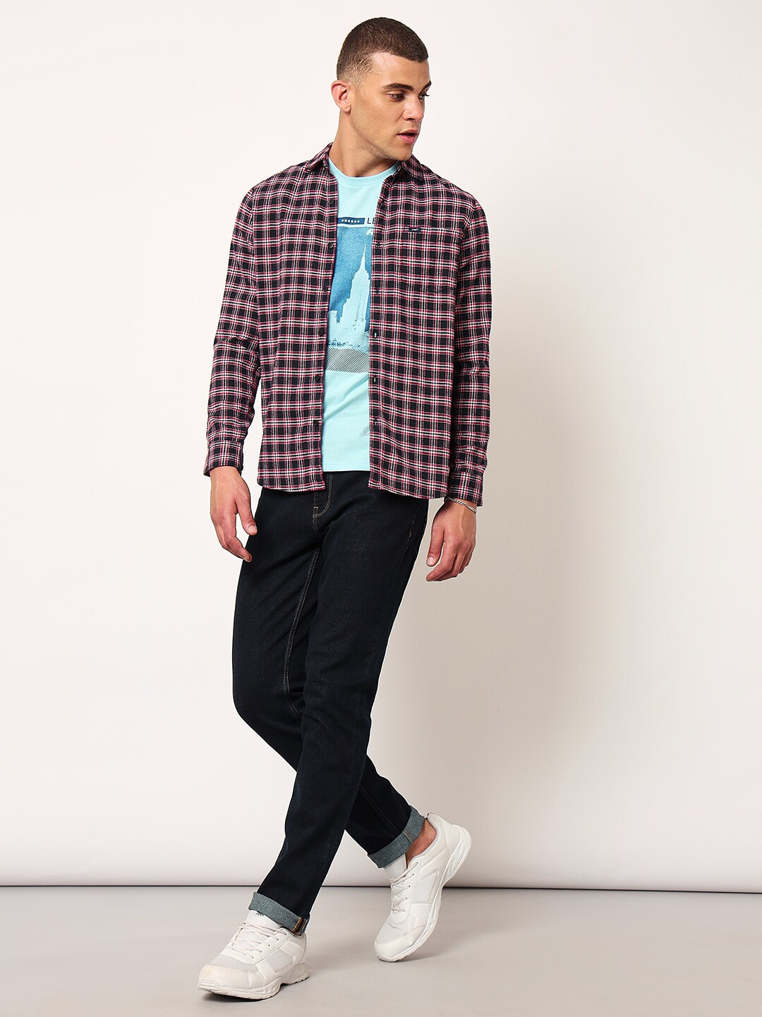 

Lee Slim Fit Buffalo Checked Casual Shirt, Blue
