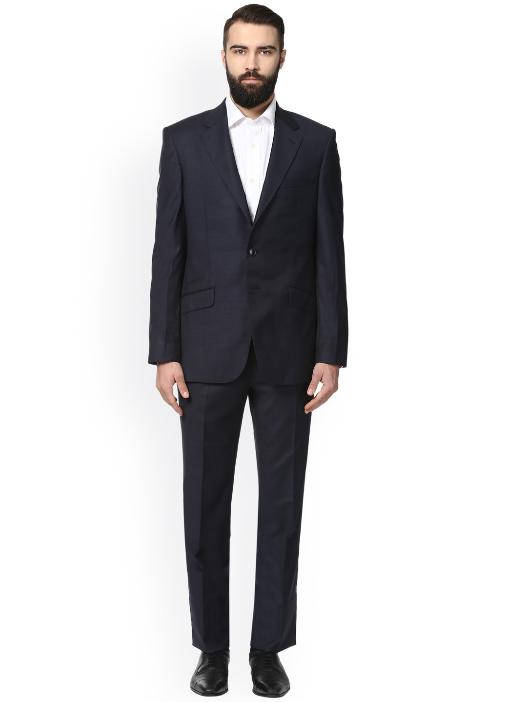 

Raymond Men Navy Blue Single-Breasted Regular Fit Formal Suit