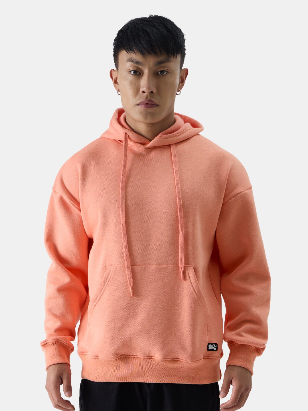 

The Souled Store Hooded Cotton Ribbed Sweatshirt, Pink