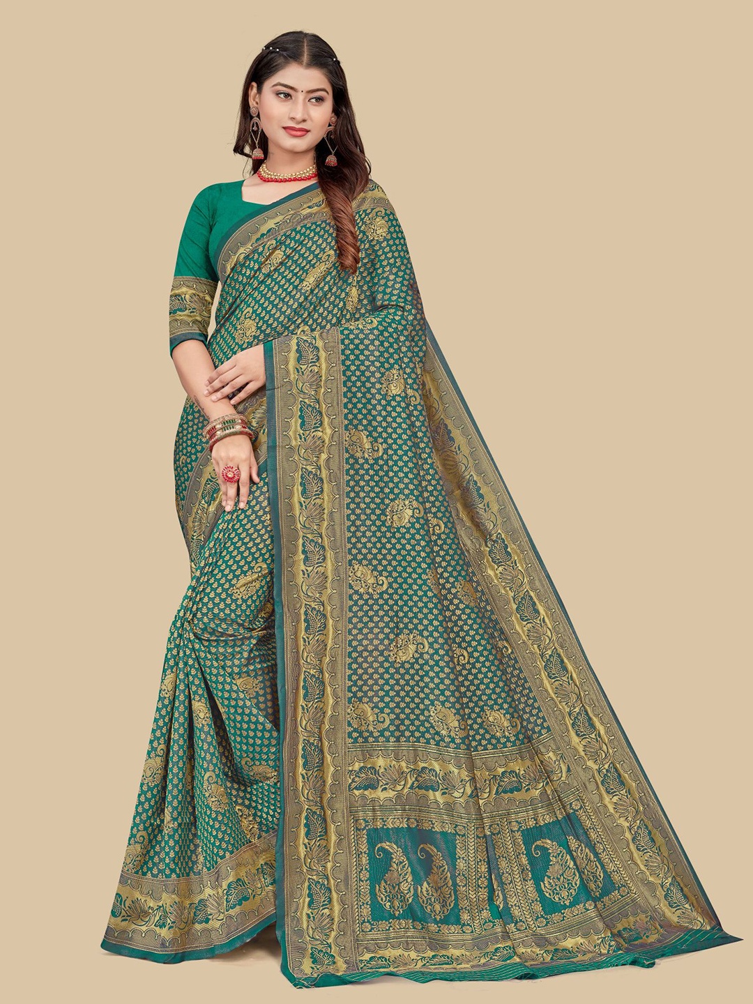 

Dori Ethnic Woven Design Zari Saree, Blue