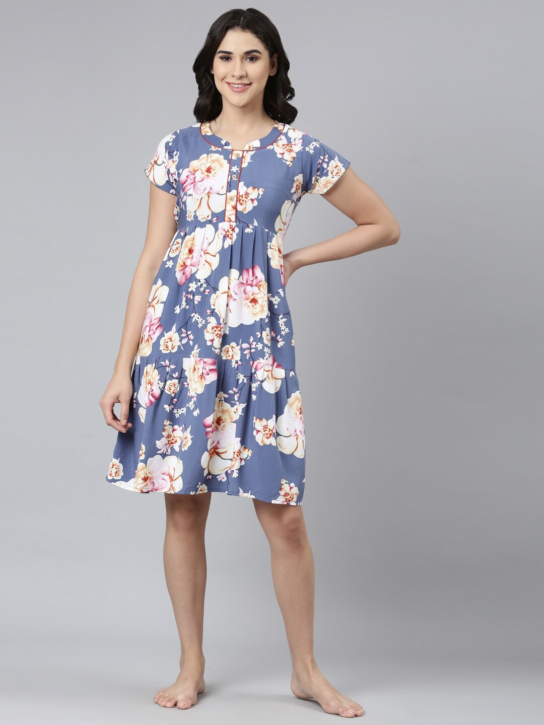 

GOLDSTROMS Floral Printed Nightdress, Purple