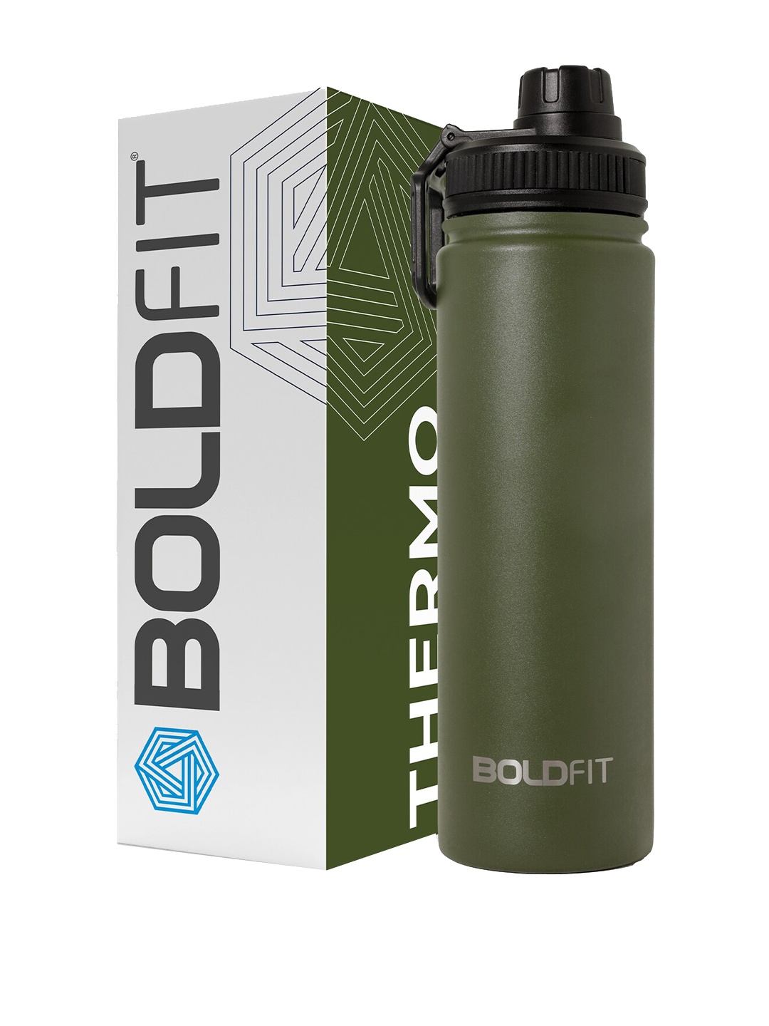 

BOLDFIT Green Rust Proof Water Bottle 800ml
