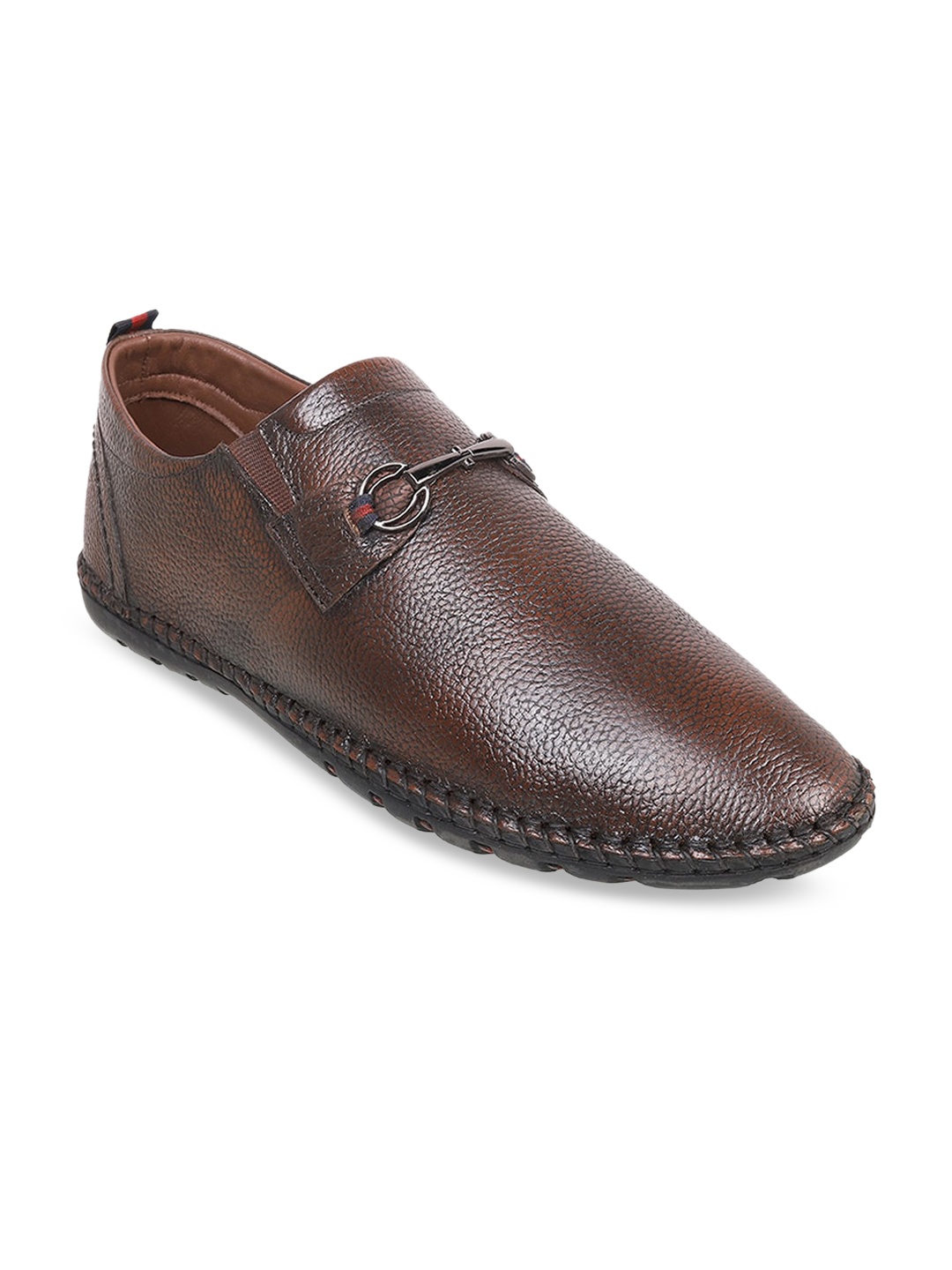 

Metro Men Comfort Insole Leather Horsebit Loafers, Brown