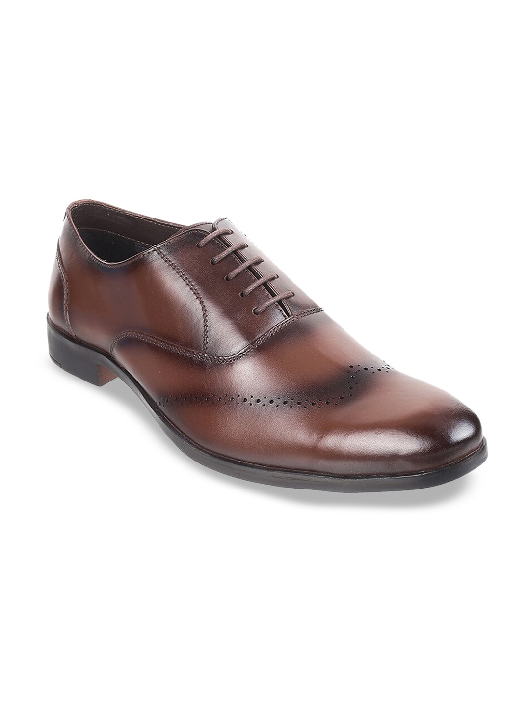 

Metro Men Textured Leather Formal Oxfords, Brown