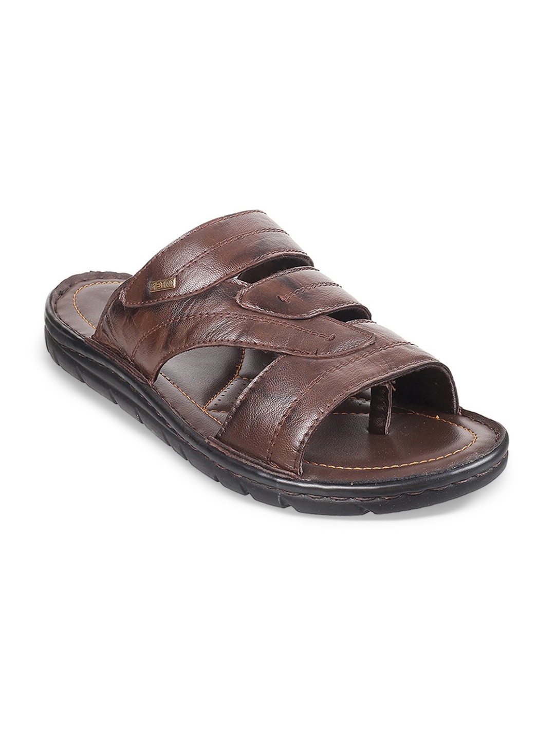 

Metro Men Textured Leather Comfort Sandals, Brown