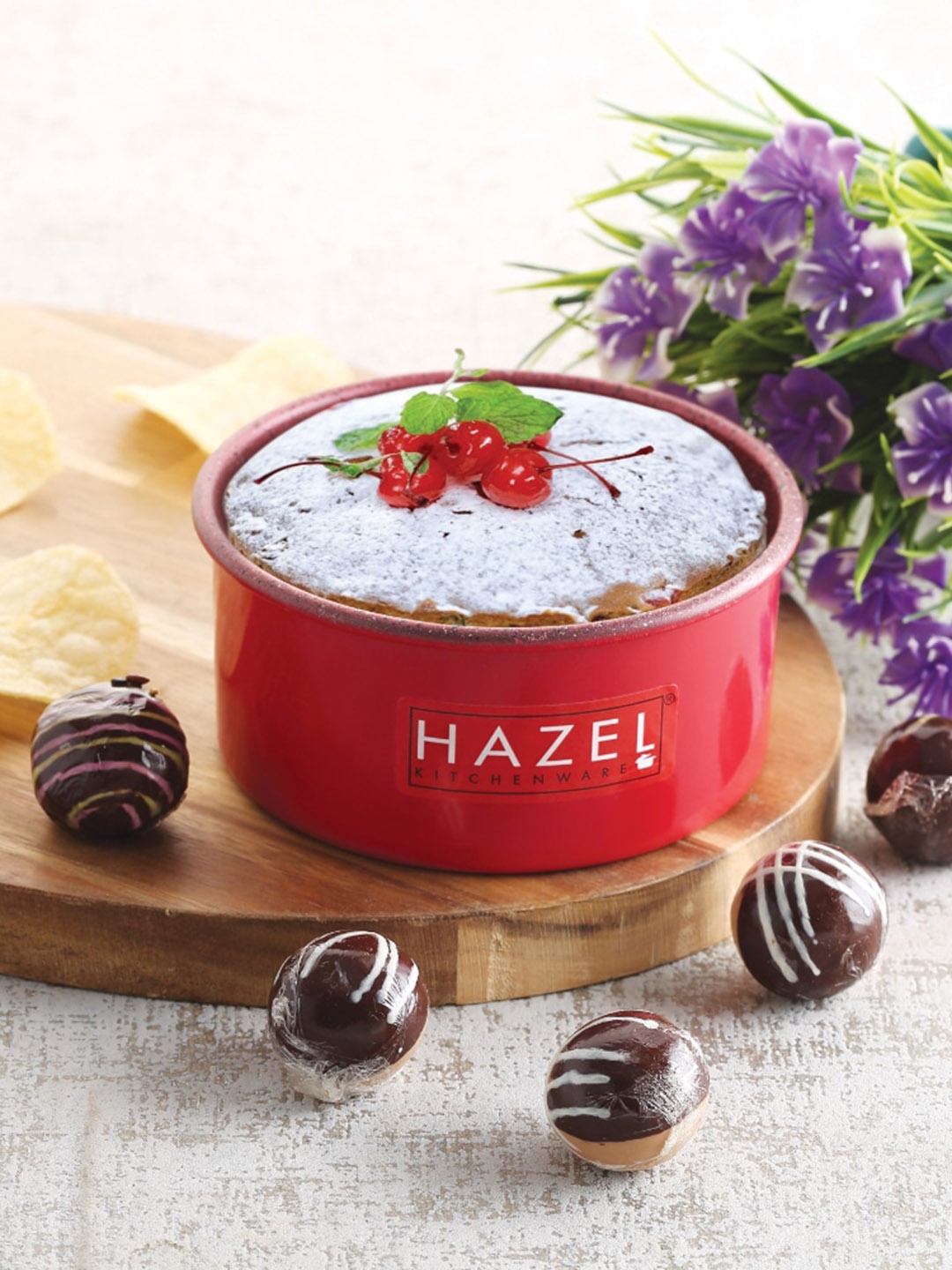 

HAZEL Red Non-Stick Aluminium Baking Cake Mould 350 ml