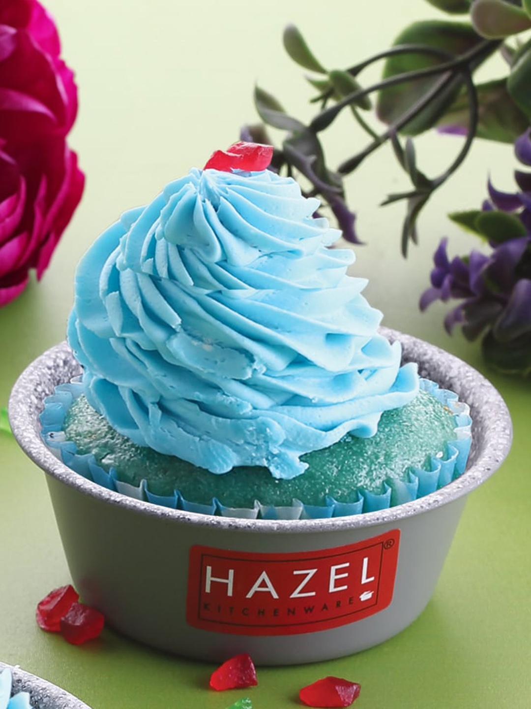 

HAZEL Grey Non-Stick Aluminium Cupcake Baking Mould 75 ml