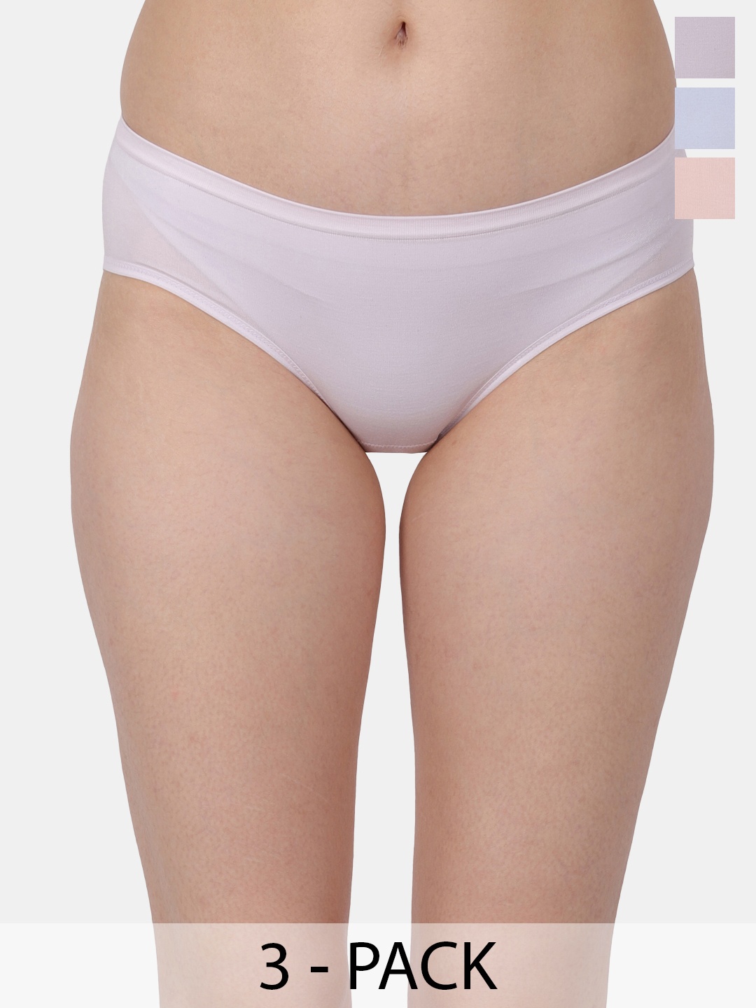 

Amour Secret Pack Of 3 Mid-Rise Leak-Proof Hipster Briefs, Lavender