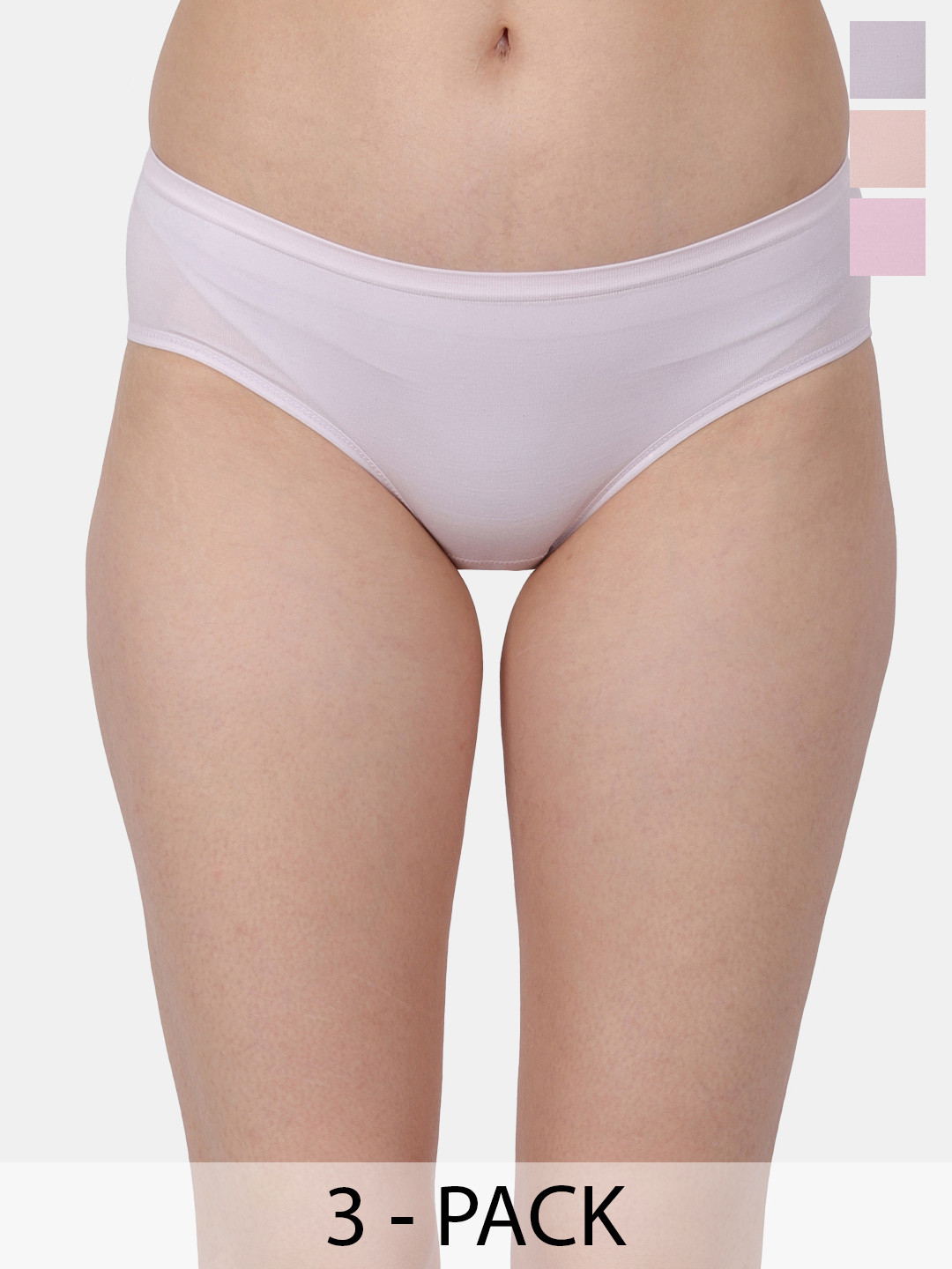 

Amour Secret Pack Of 3 Mid-Rise Leak Proof Hipster Briefs, Purple