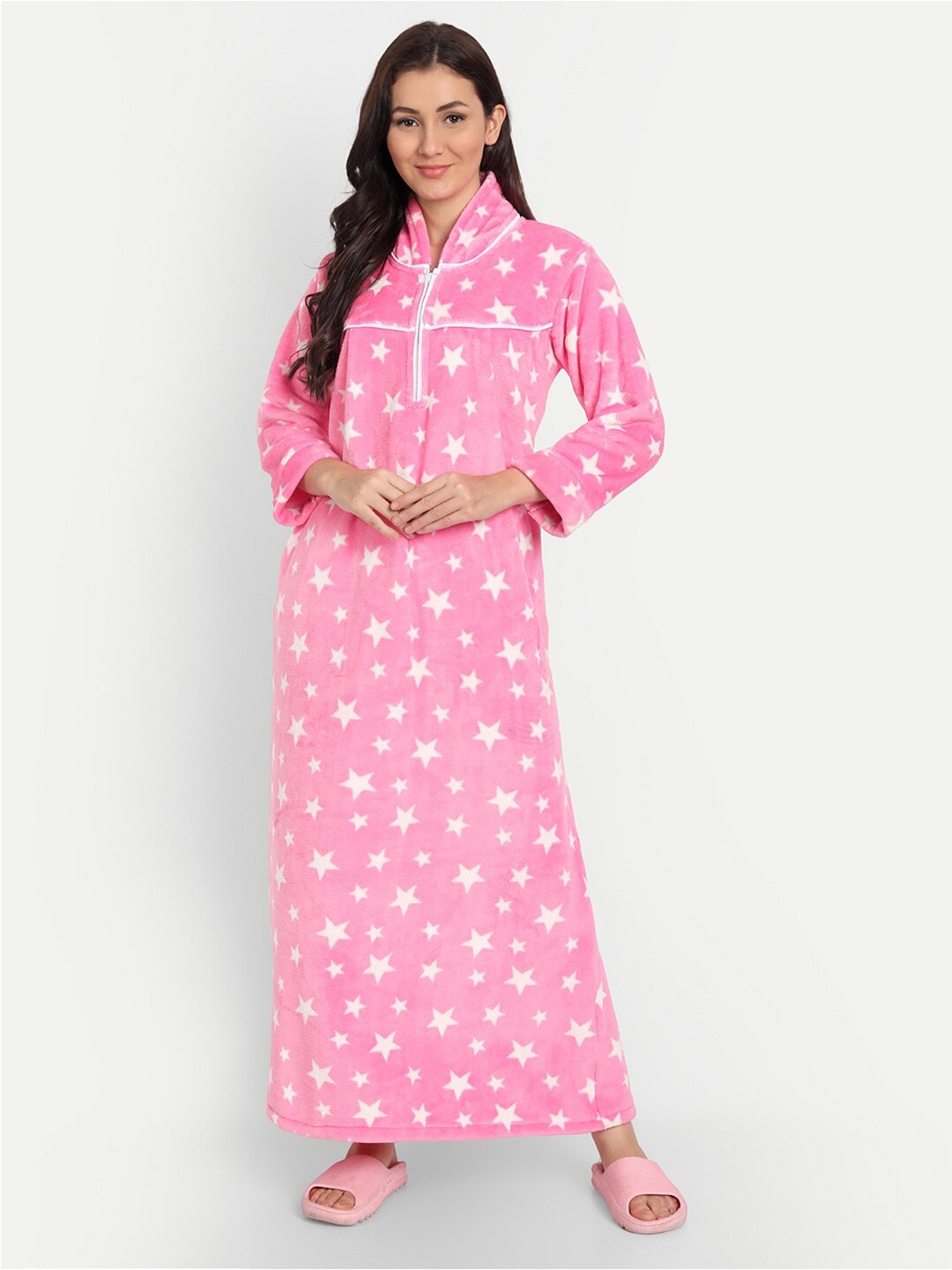 

PALIVAL Star Printed Maxi Nightdress, Pink