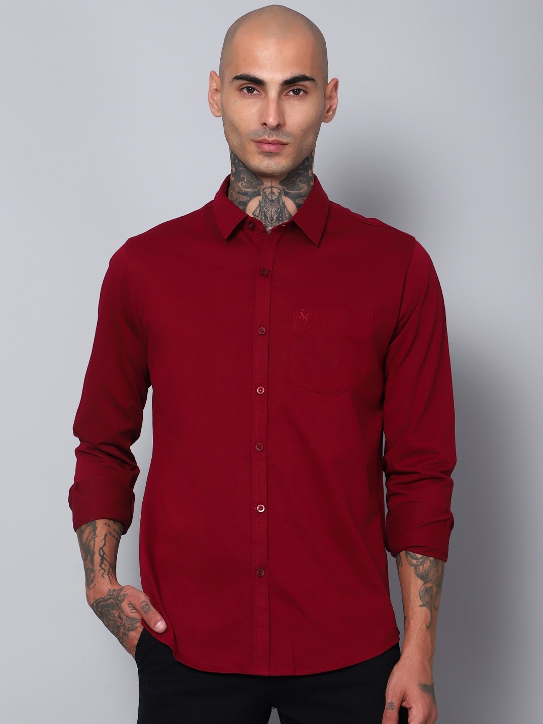 

Cantabil Comfort Opaque Casual Shirt, Maroon