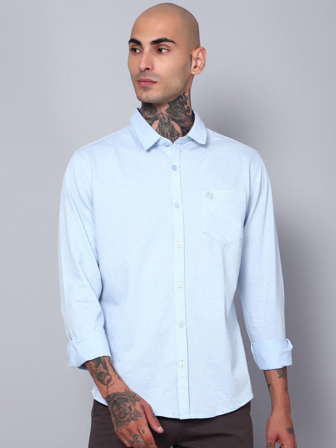 

Cantabil Comfort Opaque Casual Shirt, Blue