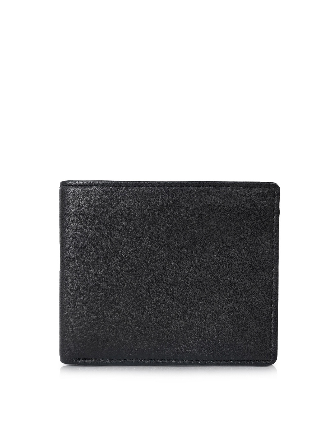 

CIMONI Men Black Leather Two Fold Slim Wallet