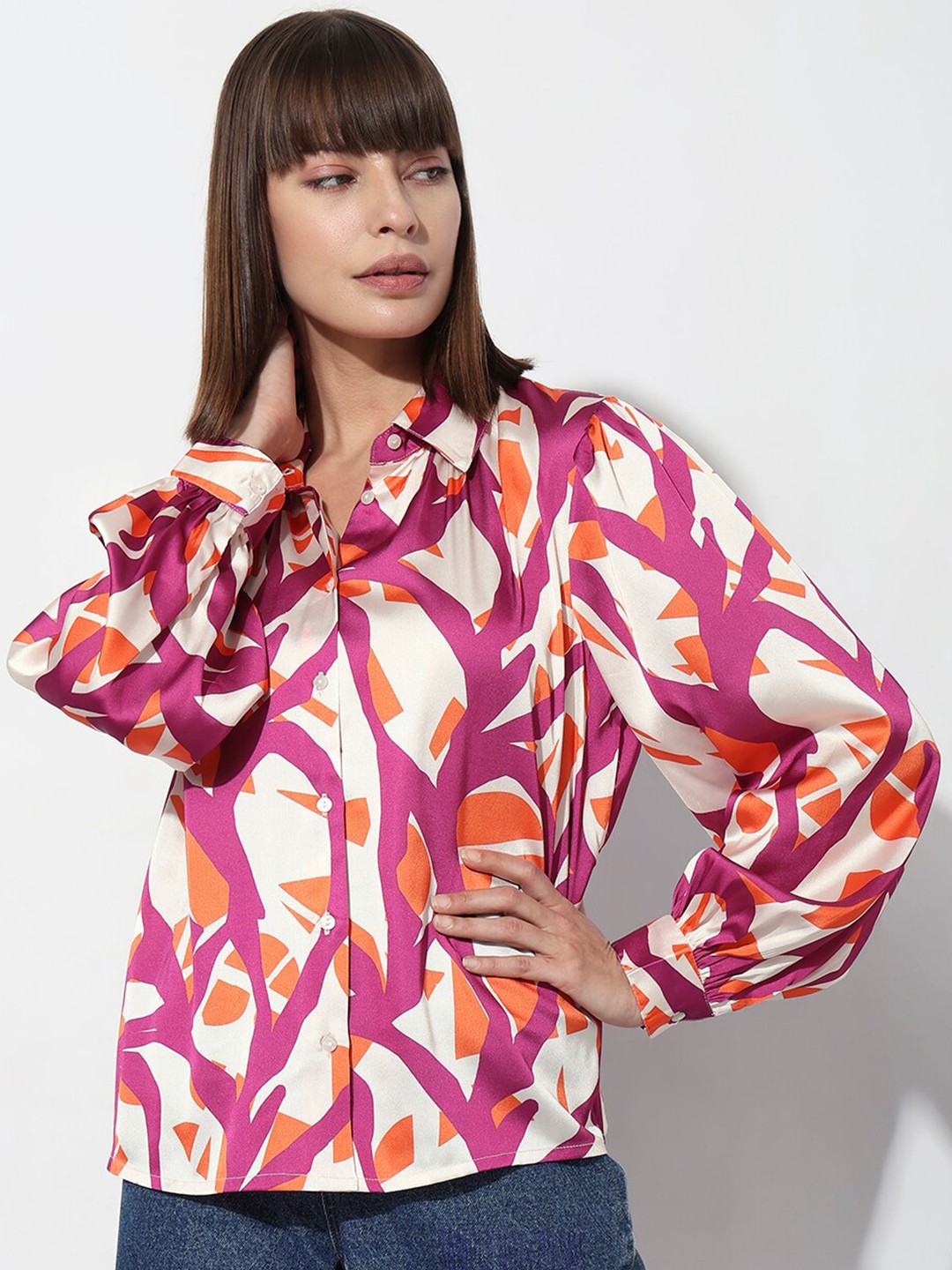 

Vero Moda Abstract Opaque Printed Casual Shirt, Purple
