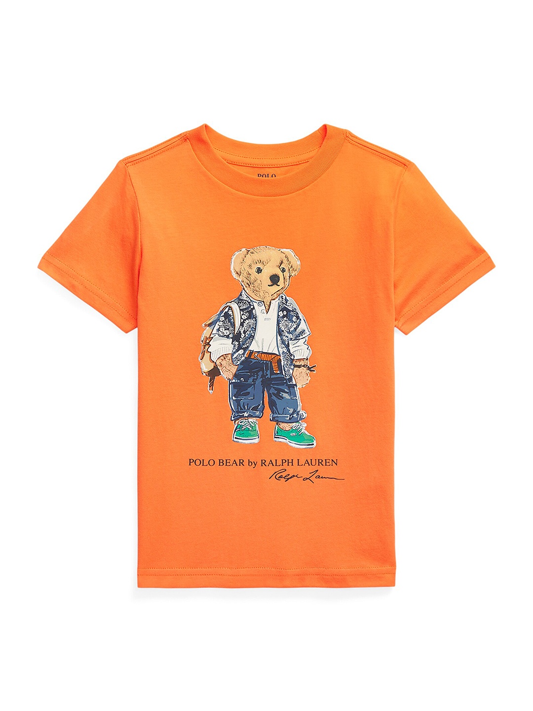 

Polo Ralph Lauren Boys Polo Bear Printed Cotton T-shirt, Orange