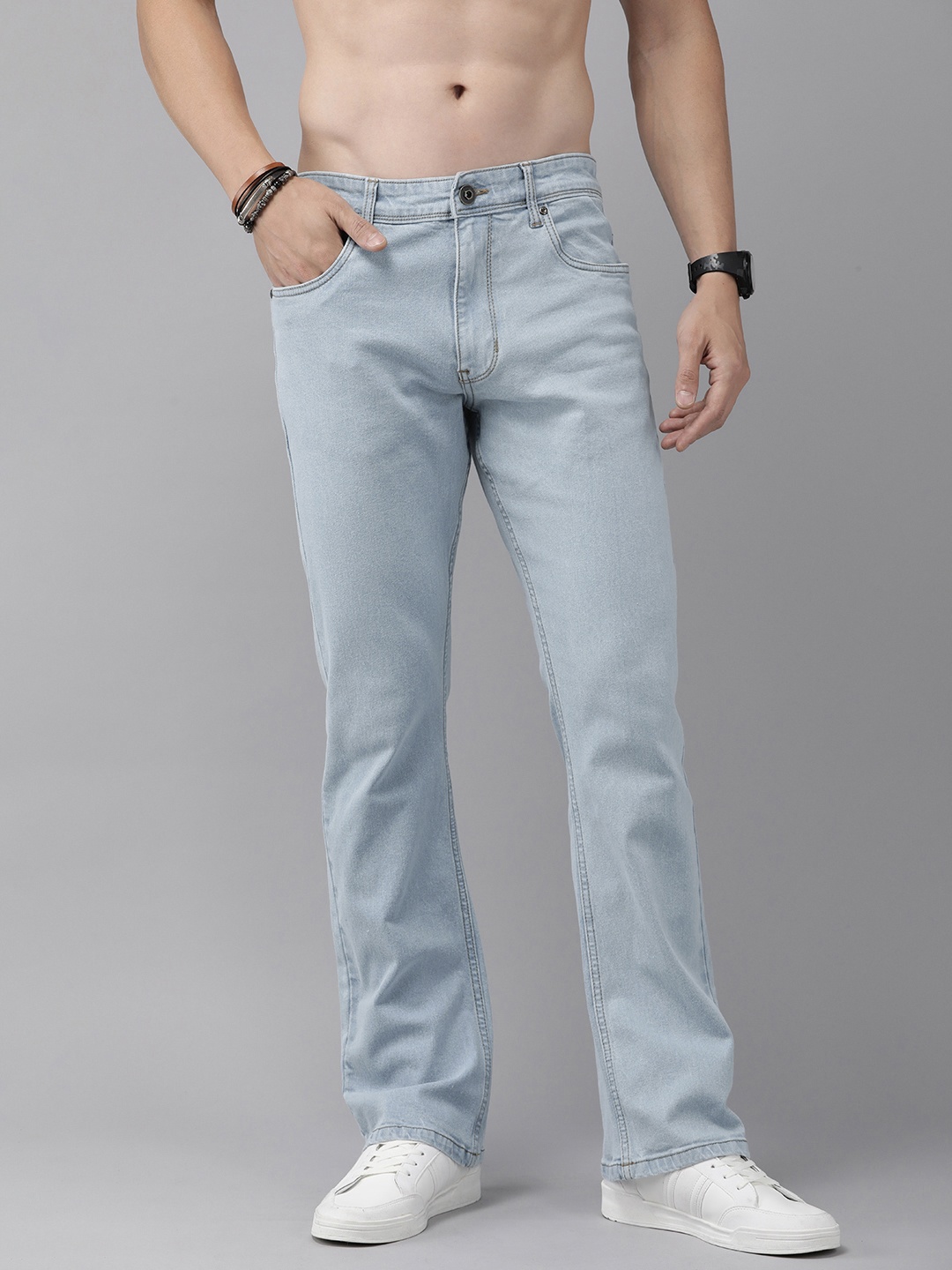 

Roadster Men Mid Rise Bootcut Jeans, Blue