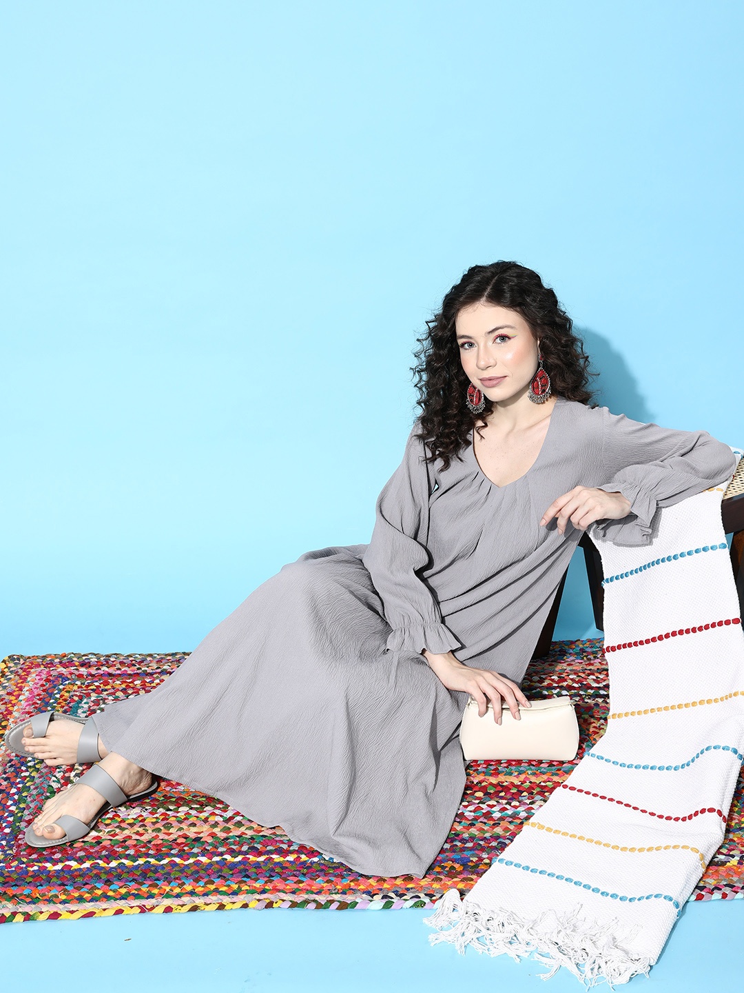 

Varanga Empire Kurta with Trousers, Grey