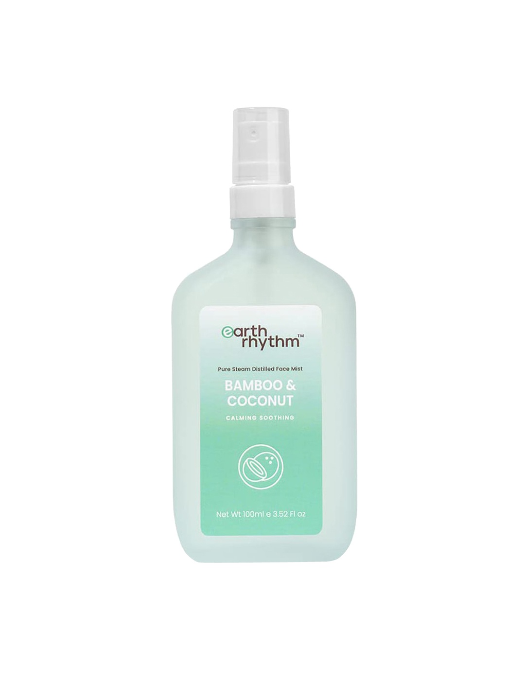 

Earth Rhythm Bamboo & Coconut Pure Steam Distilled Calming Face Mist Toner - 100ml, Green