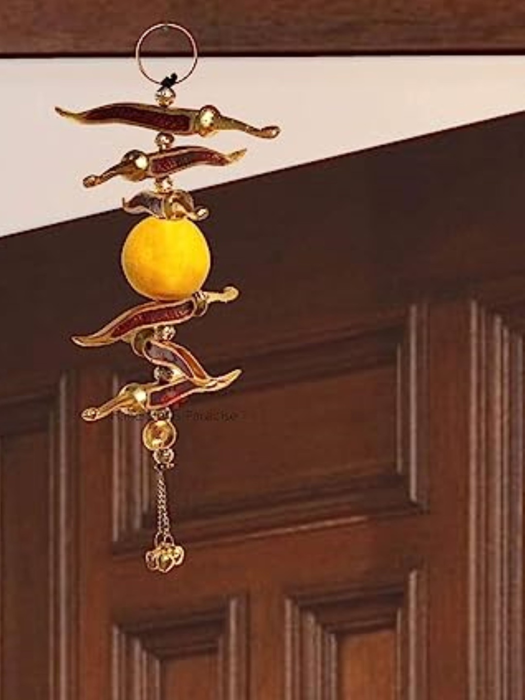 

Fashion Bizz Red & Yellow Lemon Mirchi Door Hanging