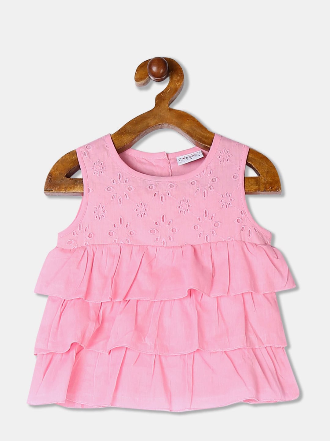 

V-Mart Kids Floral Embroidered T-Shirt, Pink