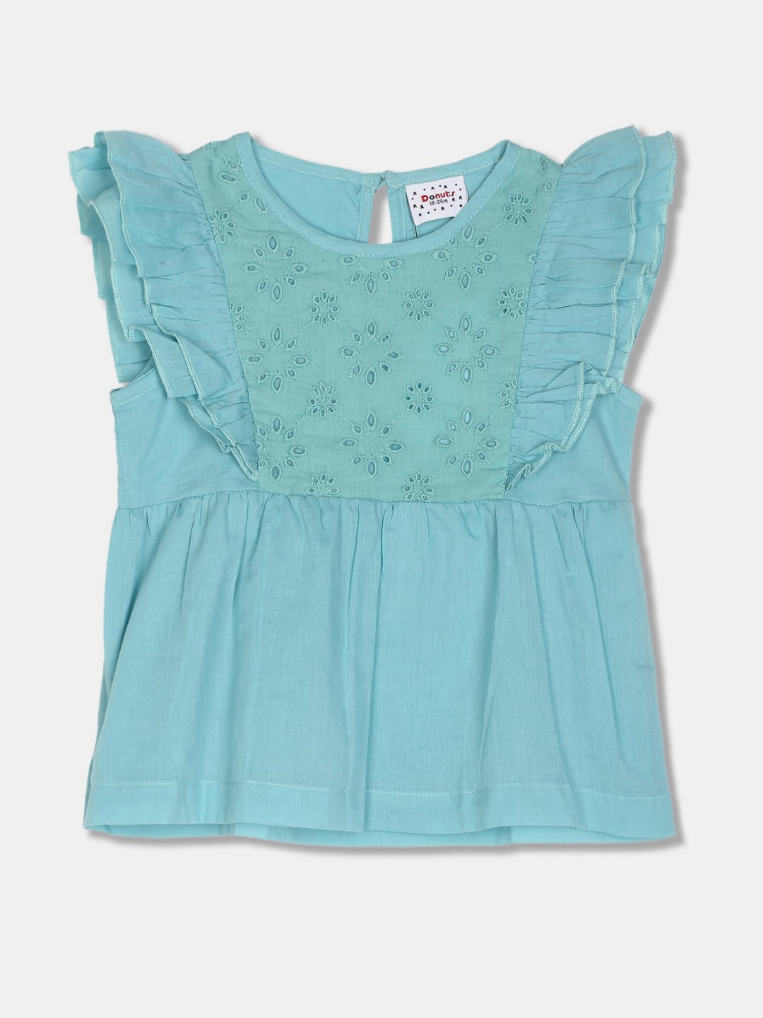 

V-Mart Kids Embroidered Round Neck Cotton T-Shirt, Blue