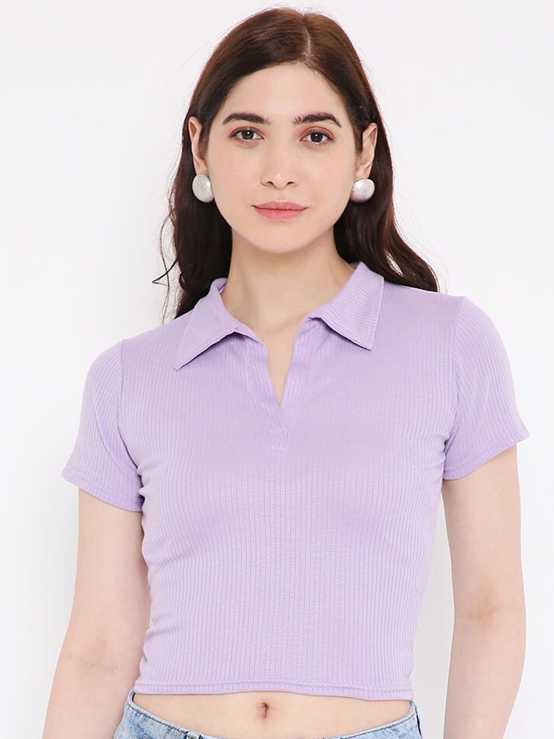 

BLANCD Ribbed Cotton Regular Top, Lavender