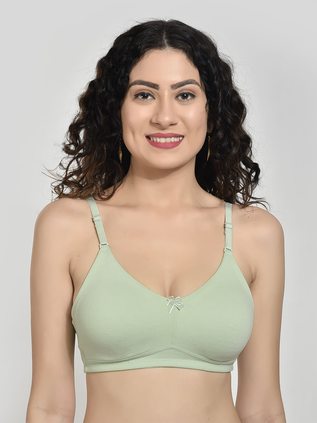 

Innocence Pack Of 3 Medium Coverage Non Padded Everyday Bra All Day Comfort, Green