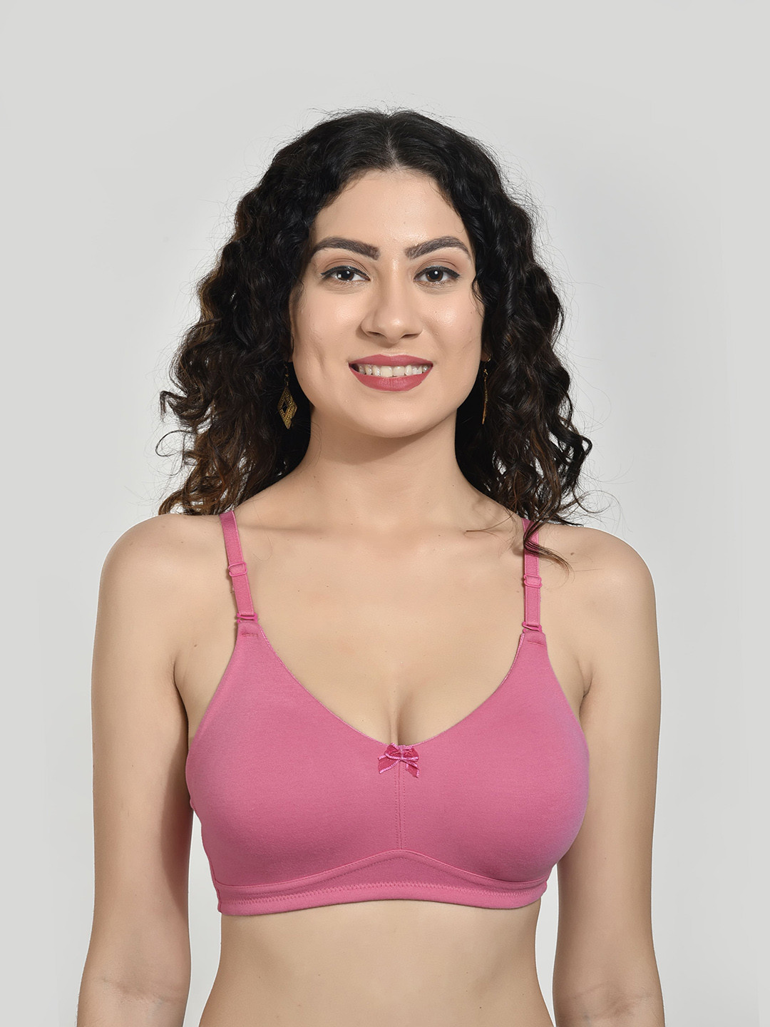 

Innocence Medium Coverage Non Padded Everyday Bra All Day Comfort, Pink