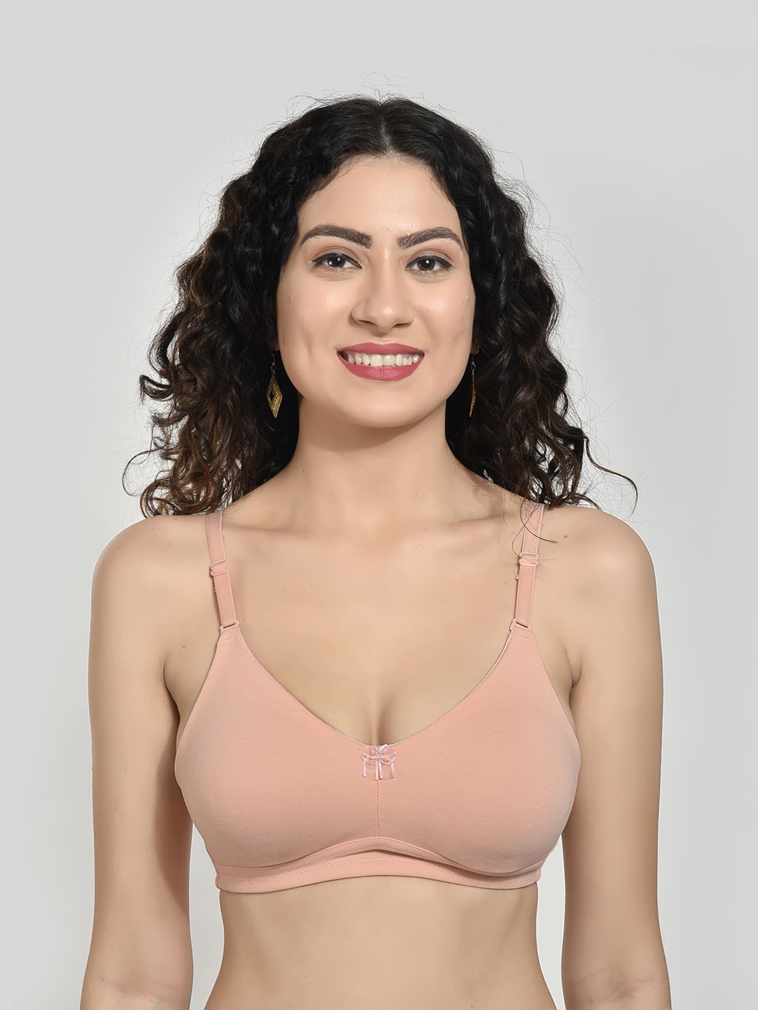 

Innocence Pack Of 3 All Day Comfort Medium Coverage Non Padded Bra, Orange