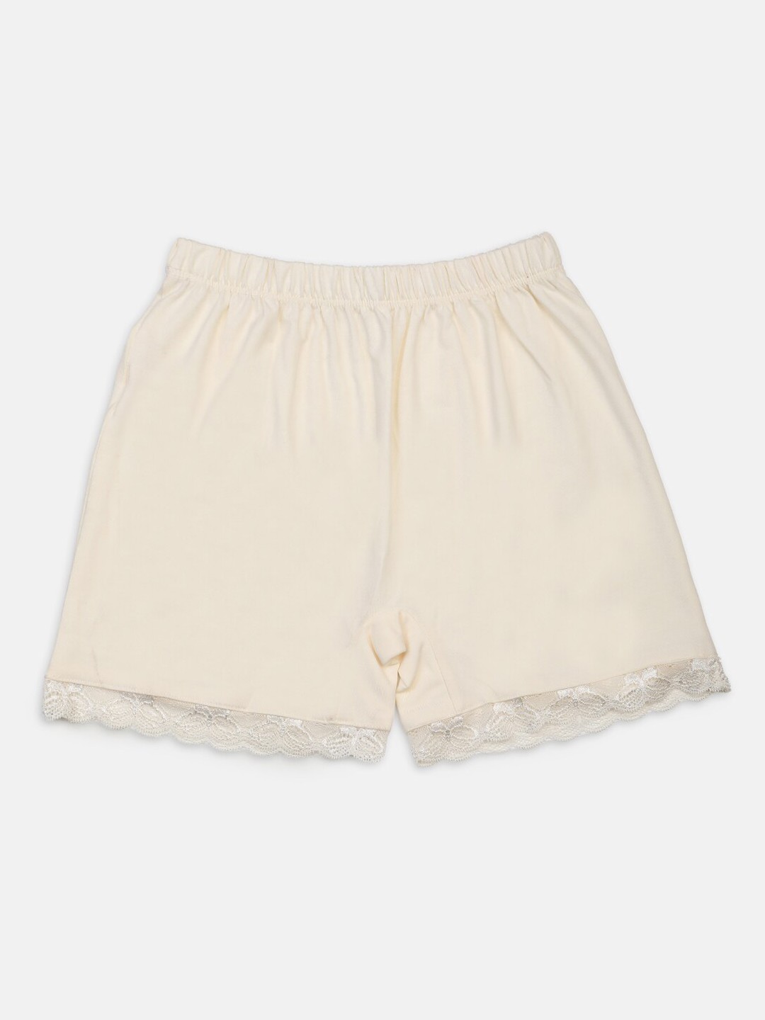 

PAMPOLINA Girls Mid-Rise Cotton Shorts, Off white