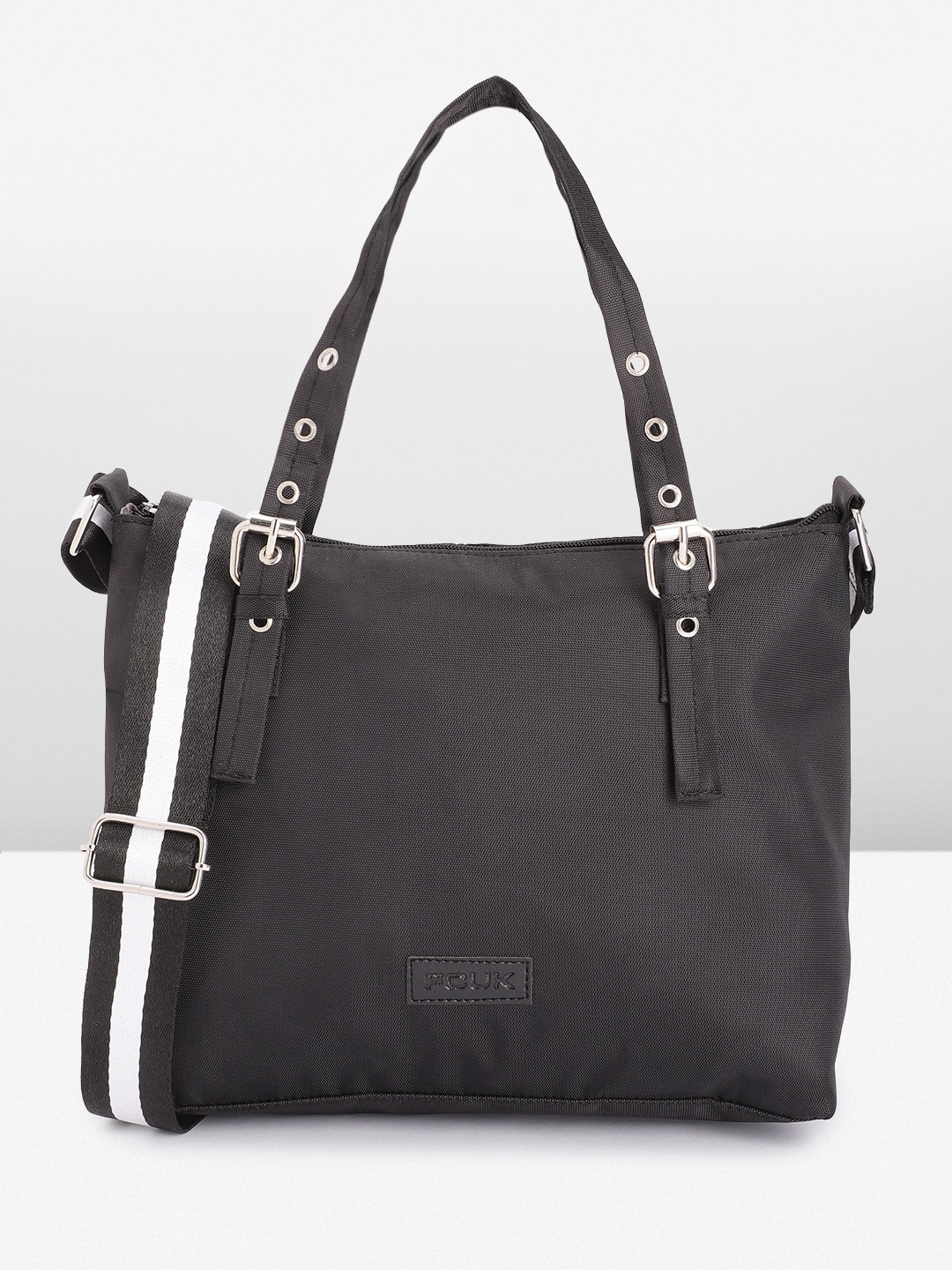 

French Connection Solid Structured Handheld Bag, Black