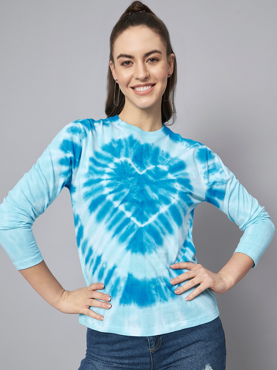 

The Dry State Blue Tie & Dyed Cotton T-shirt