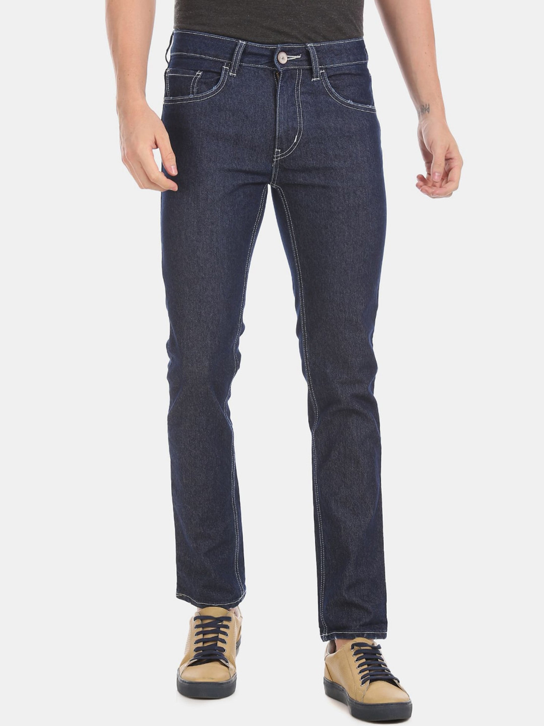 

V-Mart Women Clean Look Cotton Jeans, Blue