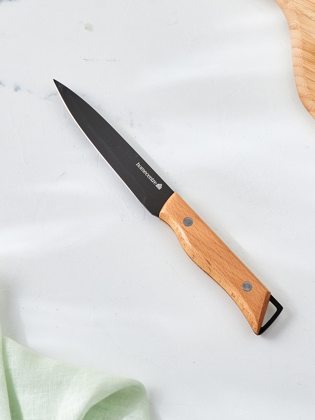 

Home Centre Black & brown Stainless Steel Chef Special Hampton Bamboo Utility Knife