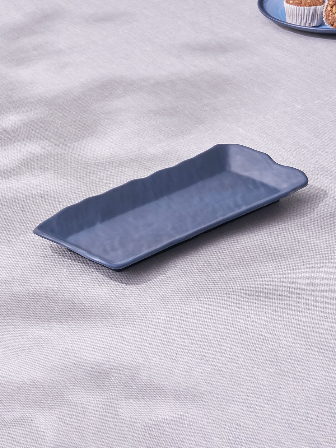 

Home Centre Meadows Blue Melamine Swirl Small Platter