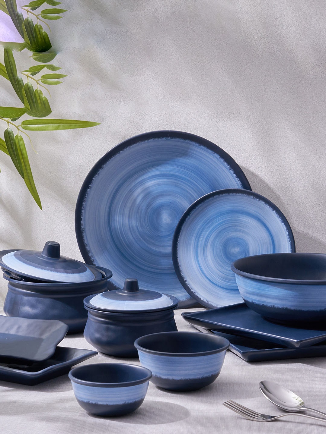 

Home Centre Blue Melamine Glossy Plates