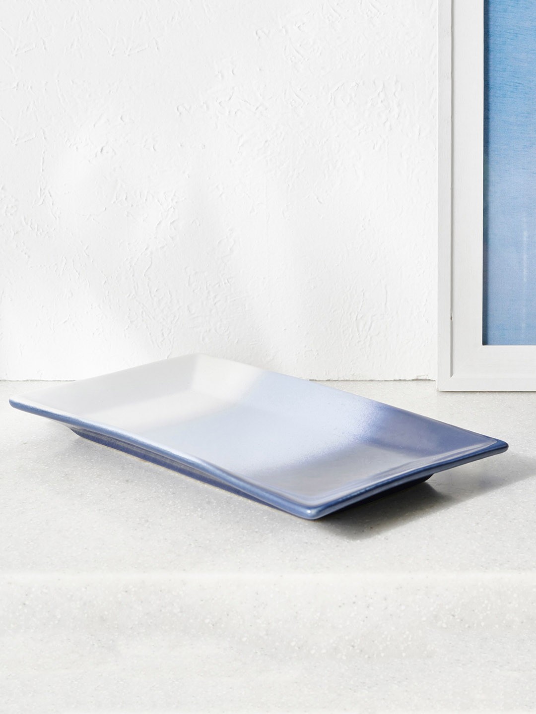 

Home Centre Blue Decorative Platter Showpieces
