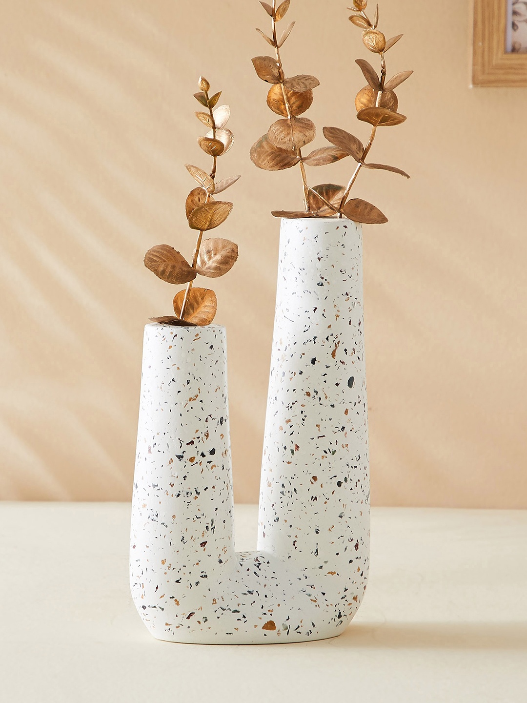 

Home Centre Splendid Terra Roza White Printed Marble Vases