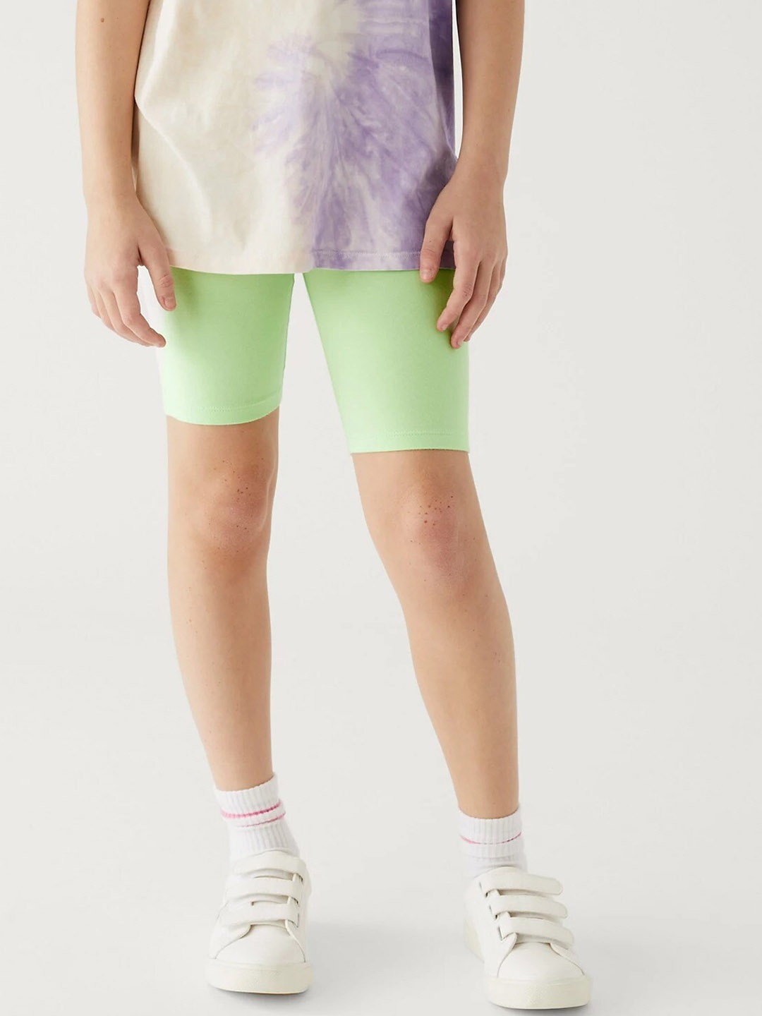 

Marks & Spencer Girls High-Rise Cycling Sports Shorts, Green