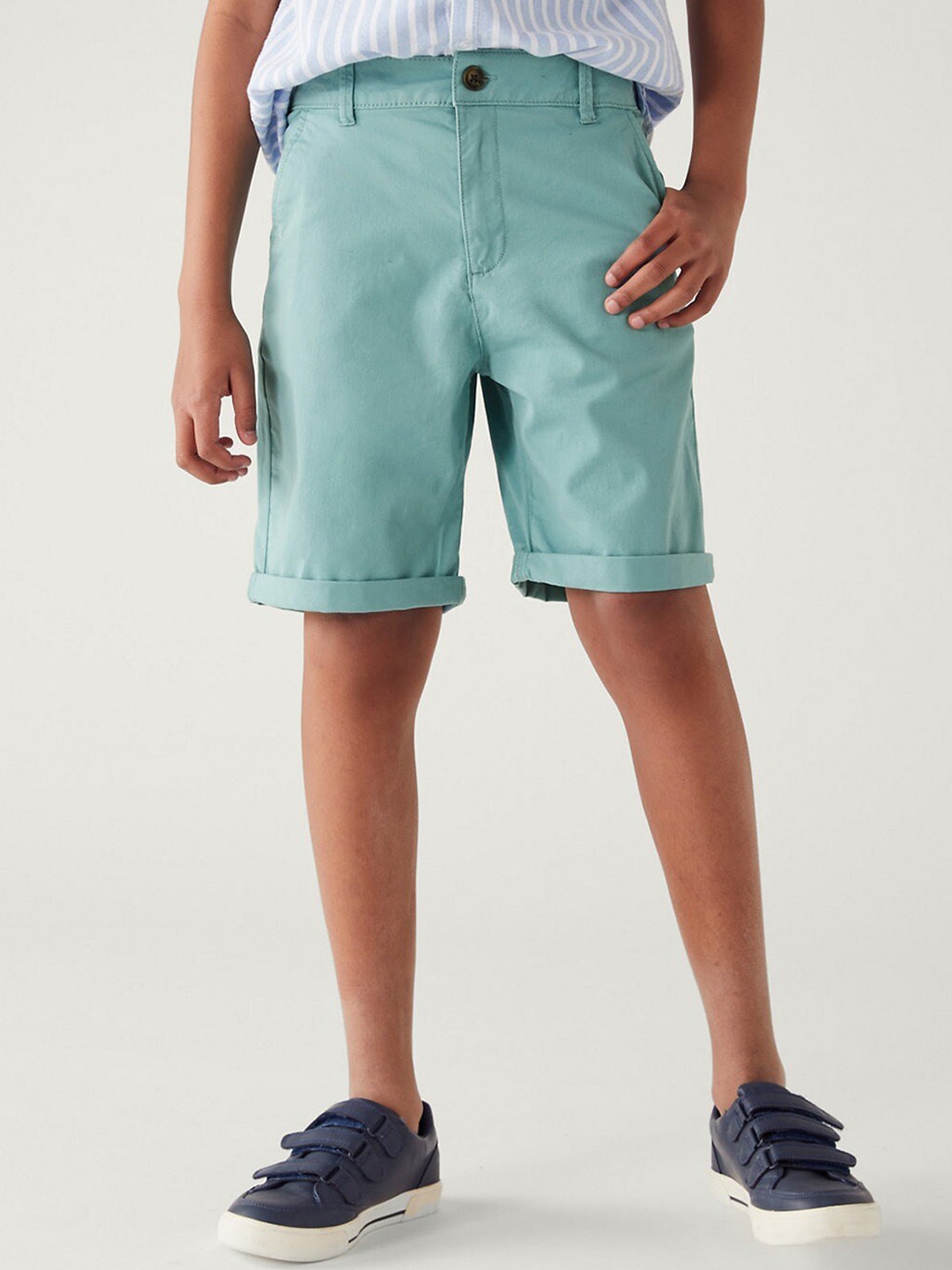 

Marks & Spencer Boys Mid-Rise Chino Shorts, Blue