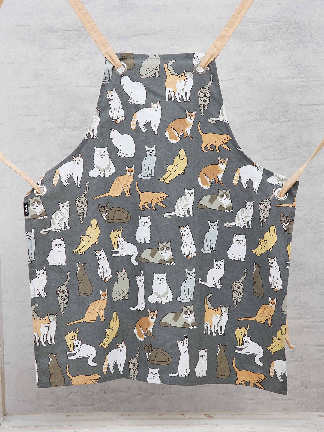 

Ariana Grey Animal Printed Cotton Apron