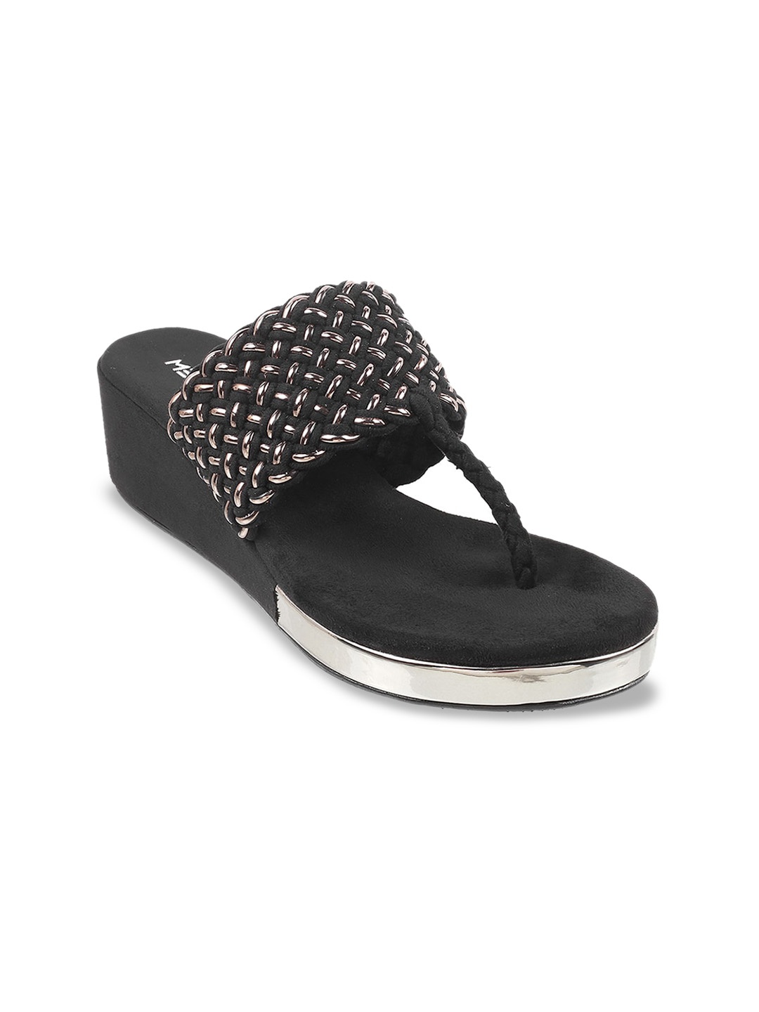 

Metro Embellished Open Toe Wedges, Black