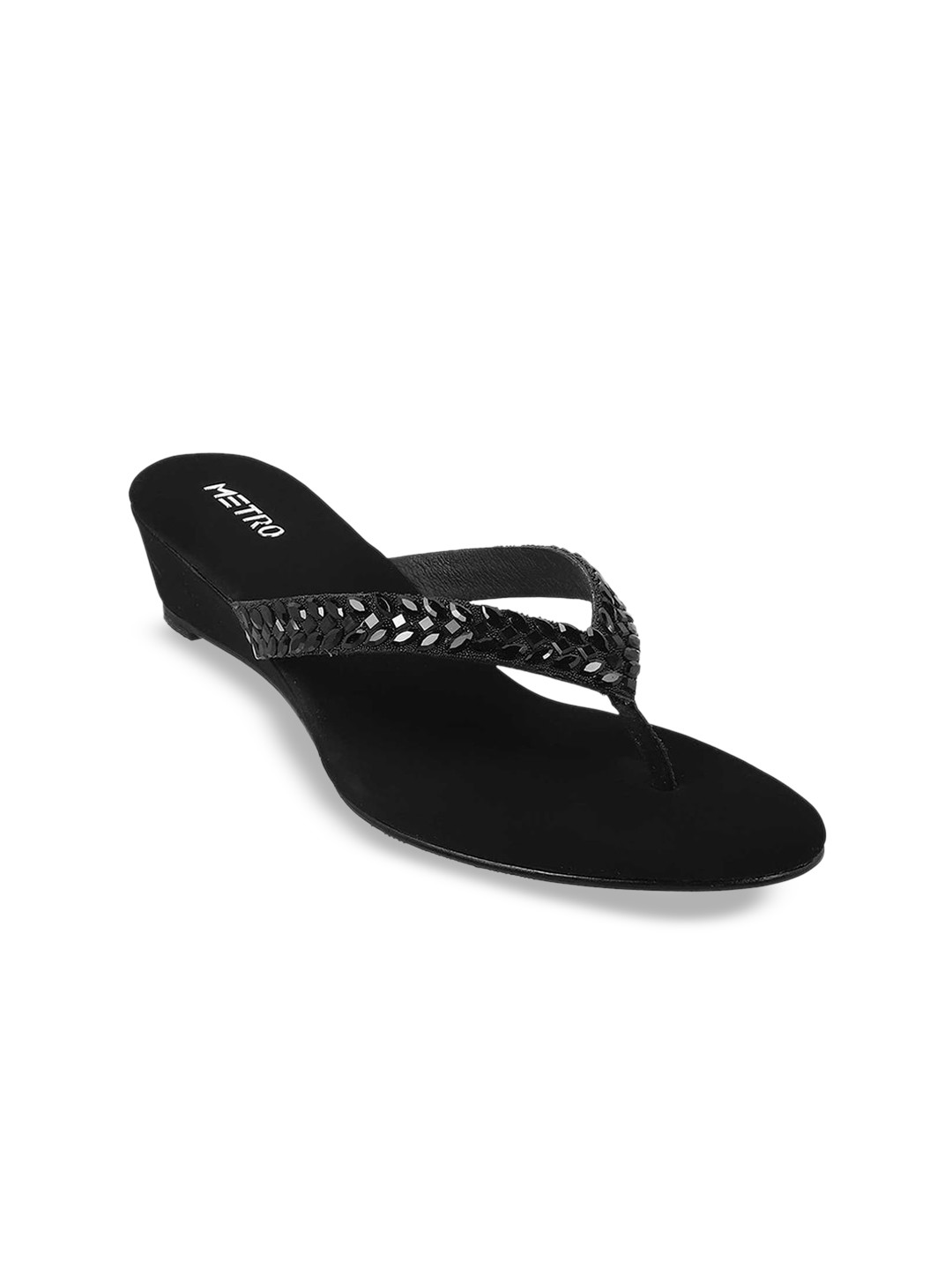 

Metro Embellished Wedge Heels, Black