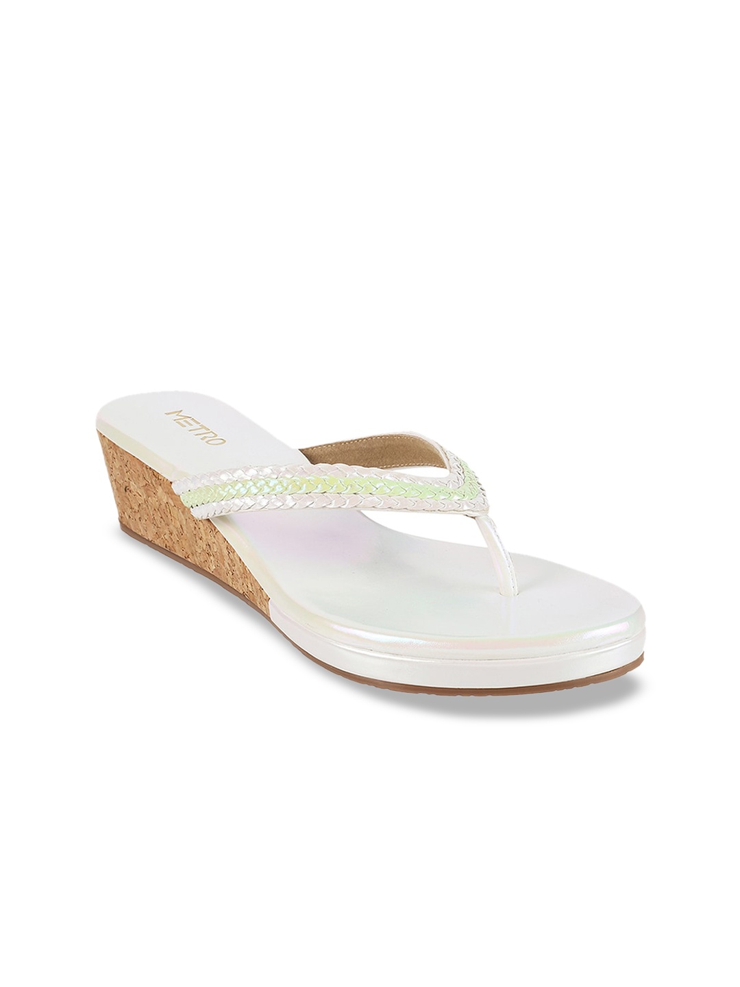 

Metro Textured Wedge Heels, Silver