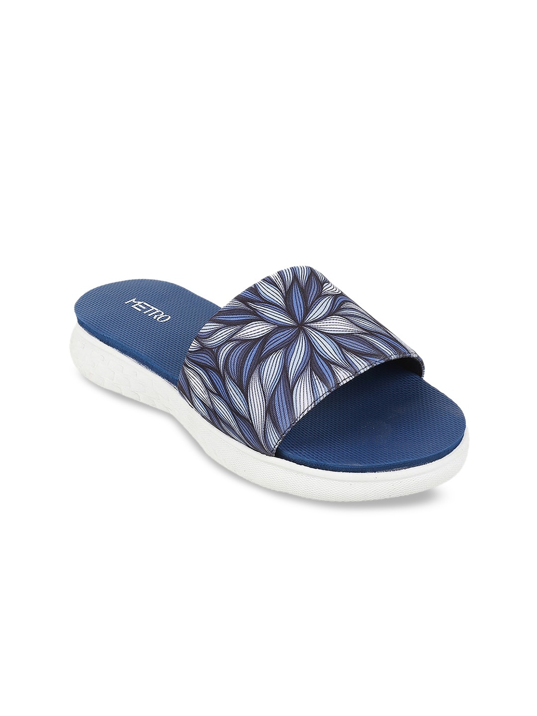 

Metro Printed Open Toe Flats, Blue