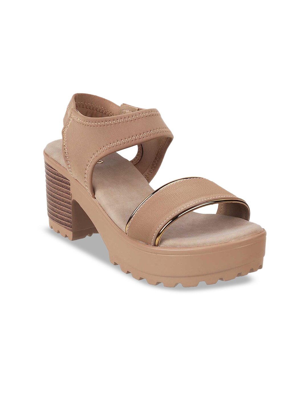 

Metro Open Toe Platform Heels, Beige